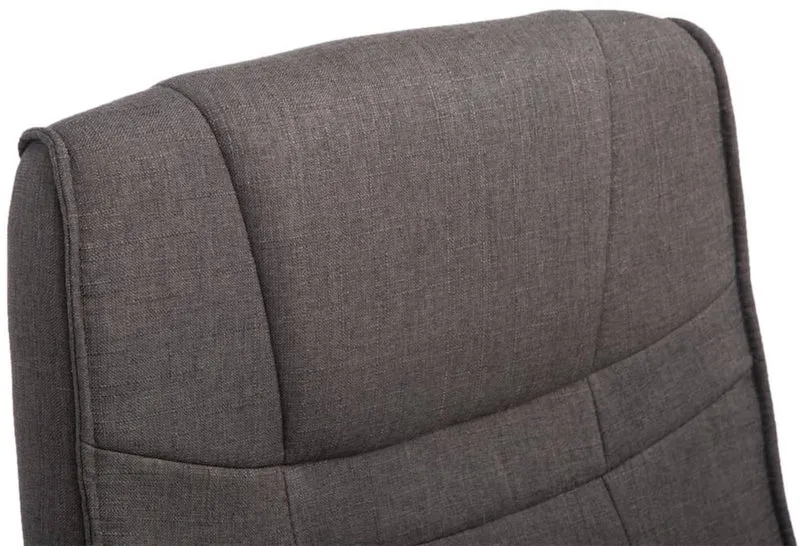 Lot de 2 fauteuils de bureau sans roulettes accoudoirs chaise visiteur charge maximale 180 kg en tissu gris foncé cadre en métal 10_0008518