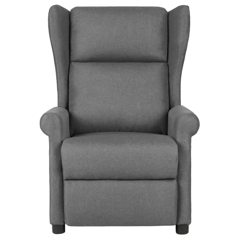 Fauteuil relax TV rembourrage confortable fonction d'inclinaison manuelle en tissu gris clair DEC027892
