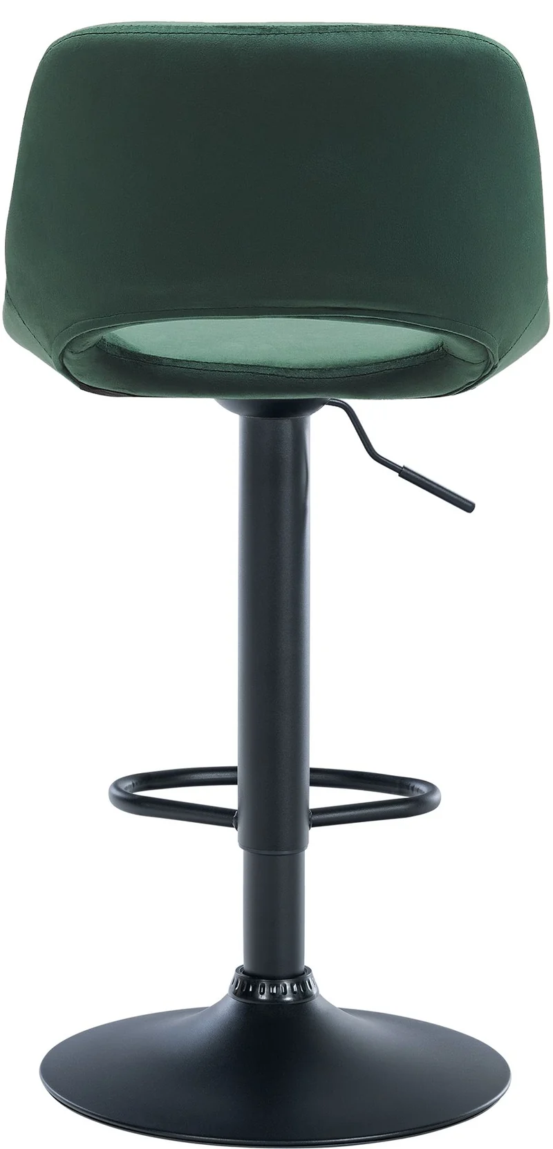 Tabourets de bar chaises haute x2 avec repose-pieds en velours vert piètement métallique noir 10_0004081