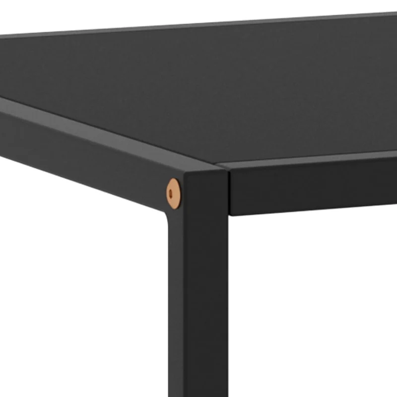 Table basse design moderne et contemporaine avec verre trempé et acier noir 100 x 50 x 35 cm DEC039878