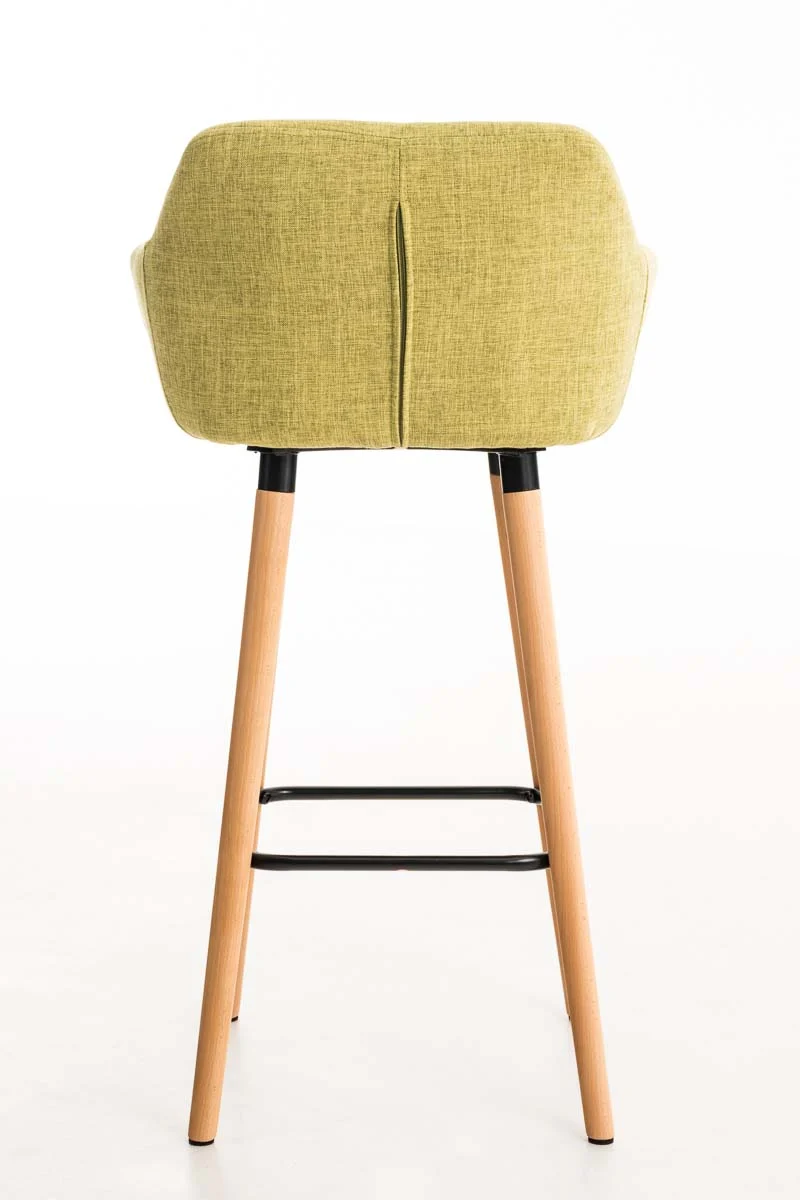 Lot de 2 tabourets de bar design et confortable en tissu vert clair avec accoudoirs et repose-pieds 10_0000272