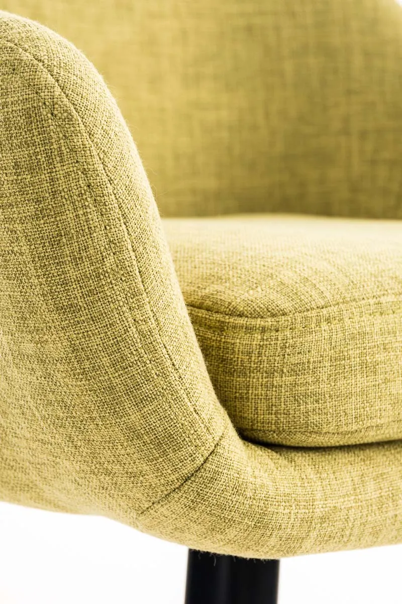 Lot de 2 tabourets de bar design et confortable en tissu vert clair avec accoudoirs et repose-pieds 10_0000272