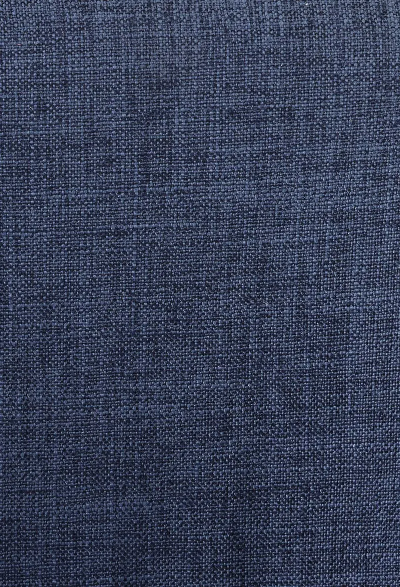 Tabouret de bar lounge x1 design scandinave assise en tissu bleu foncé pieds en bois repose-pieds en métal 10_0004918