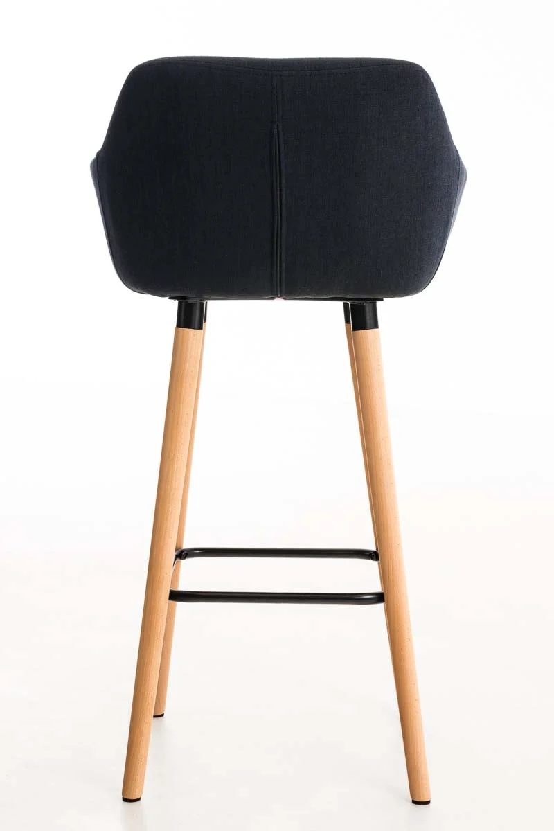 Lot de 2 tabourets de bar design et confortable en tissu noir avec accoudoirs et repose-pieds 10_0000271