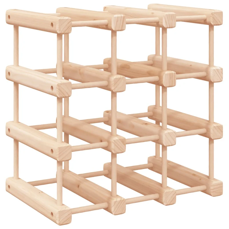 Casier range bouteilles étagère de rangement vin pour 12 bouteilles 36 x 23 x 36 cm bois de pin DEC024391