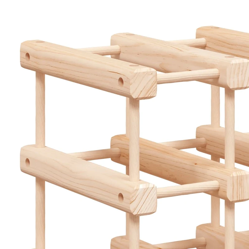 Casier range bouteilles étagère de rangement vin pour 12 bouteilles 36 x 23 x 36 cm bois de pin DEC024391