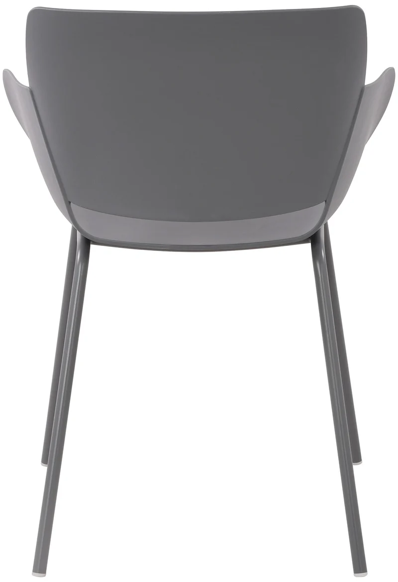 Chaise pour intérieur ou extérieur plastique couleur gris foncé structure acier thermolaqué 10_0007122