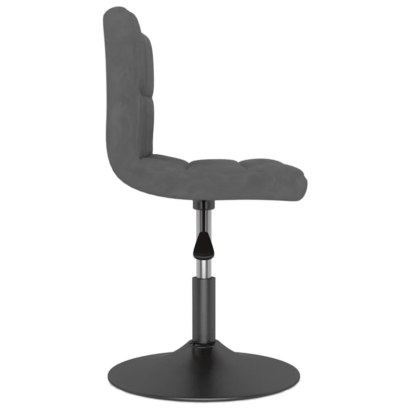 Lot de 2 chaises de salle à manger siège pivotant hauteur réglable en velours gris foncé DEC025261
