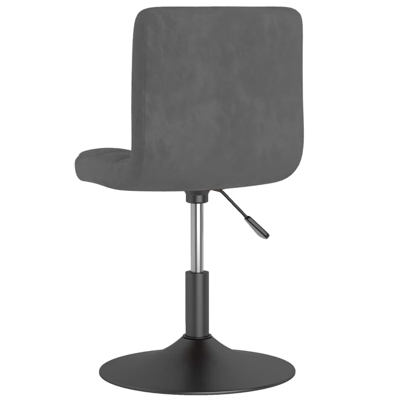Lot de 2 chaises de salle à manger siège pivotant hauteur réglable en velours gris foncé DEC025261