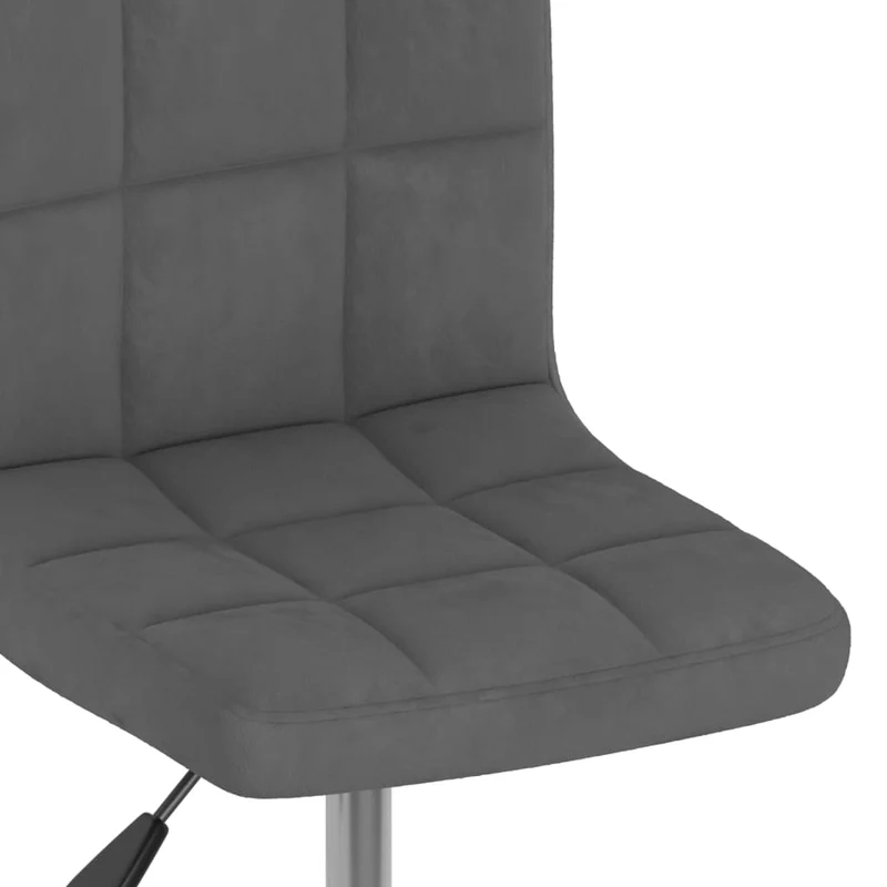 Lot de 2 chaises de salle à manger siège pivotant hauteur réglable en velours gris foncé DEC025261