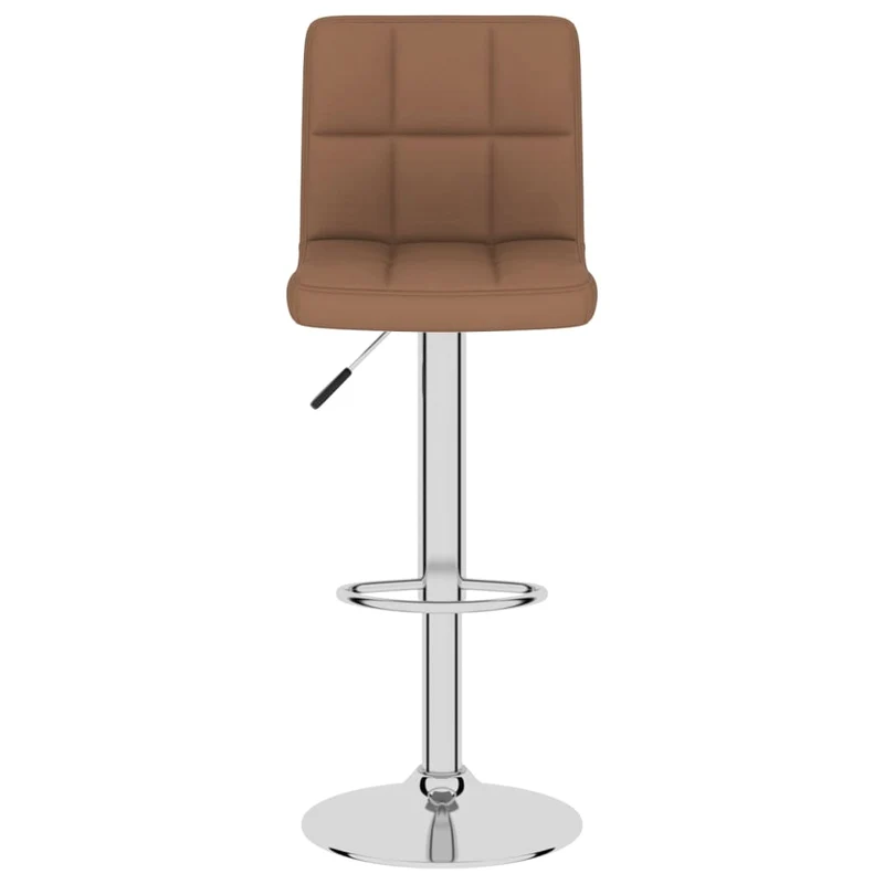 Lot de 2 tabourets de bar chaises hautes en tissu marron cadre en acier DEC029778