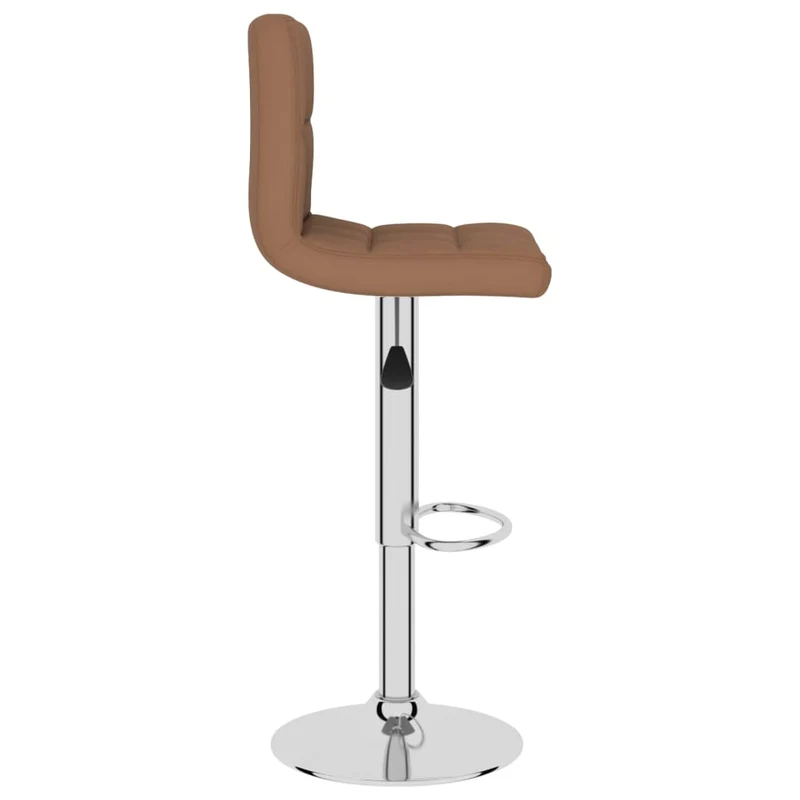 Lot de 2 tabourets de bar chaises hautes en tissu marron cadre en acier DEC029778