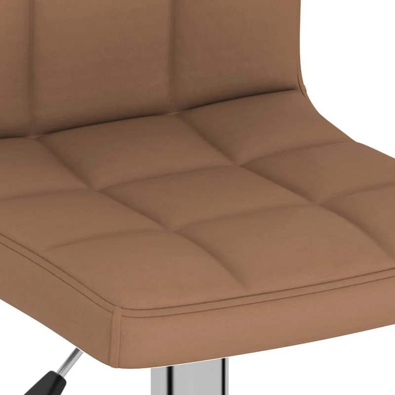 Lot de 2 tabourets de bar chaises hautes en tissu marron cadre en acier DEC029778