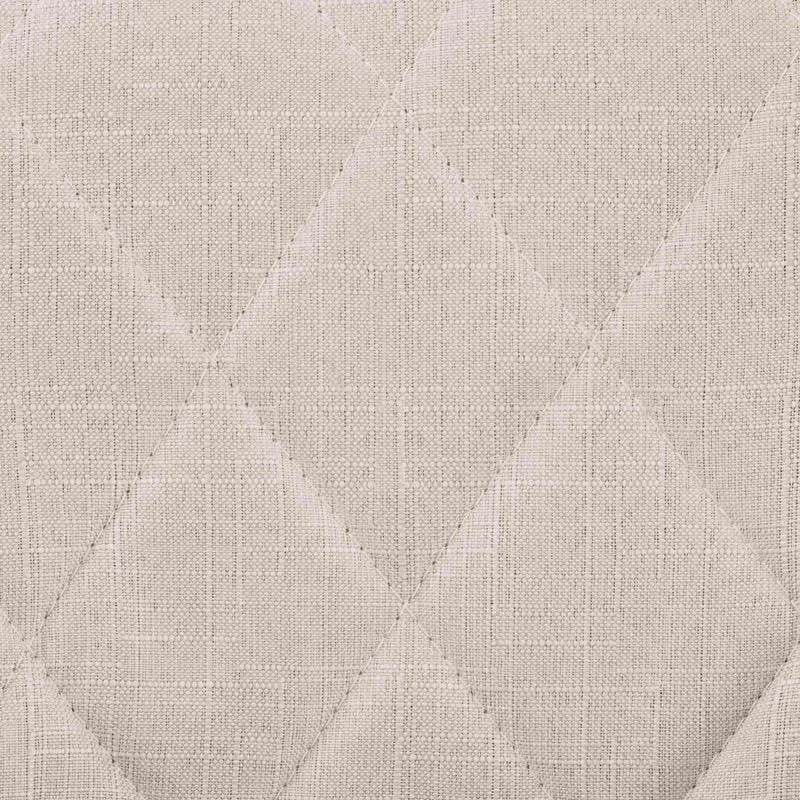 Tabouret de bar chaise haute x 1 avec coutures décoratives assise en tissu crème pieds métal chromé 10_0005084