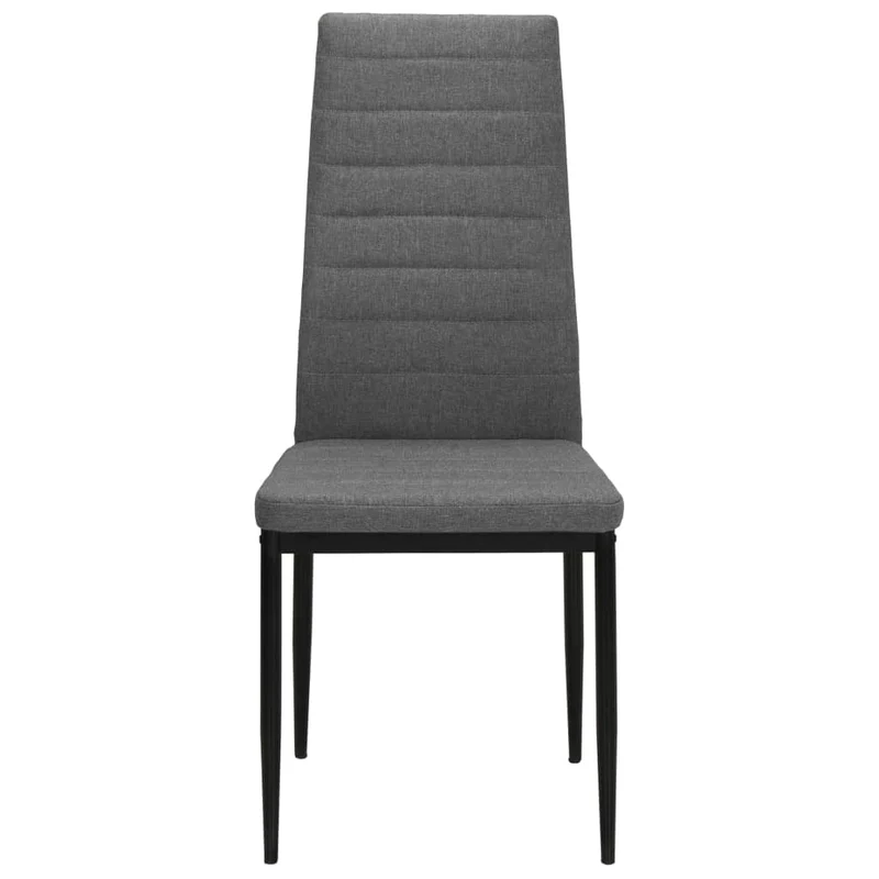 Lot de 2 chaises de salle à manger cuisine design contemporain tissu gris clair CDS020482