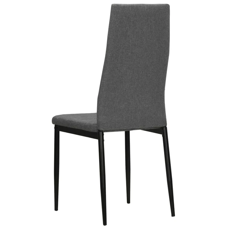 Lot de 2 chaises de salle à manger cuisine design contemporain tissu gris clair CDS020482