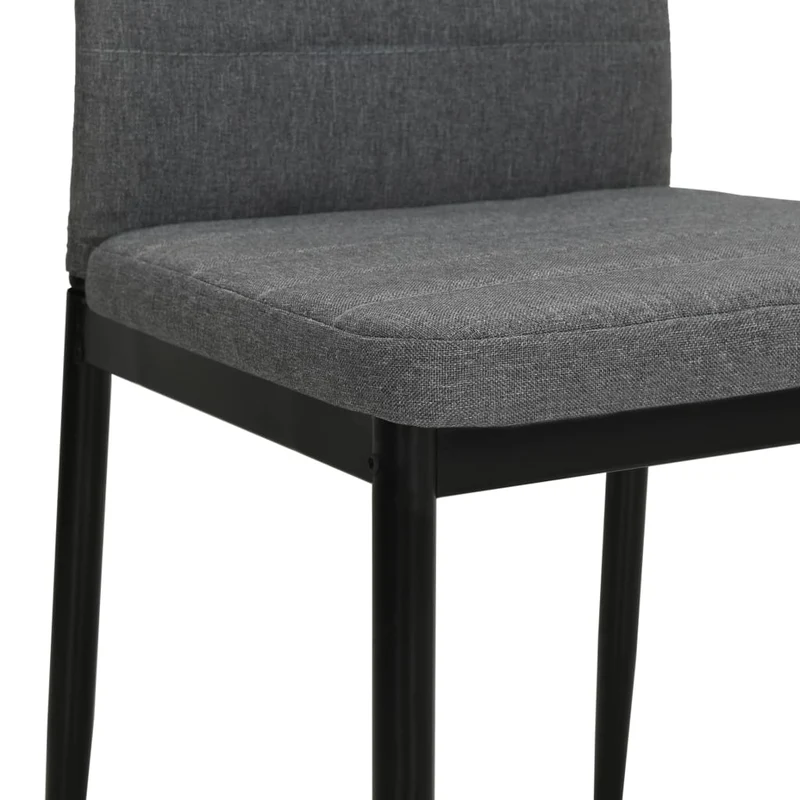 Lot de 2 chaises de salle à manger cuisine design contemporain tissu gris clair CDS020482