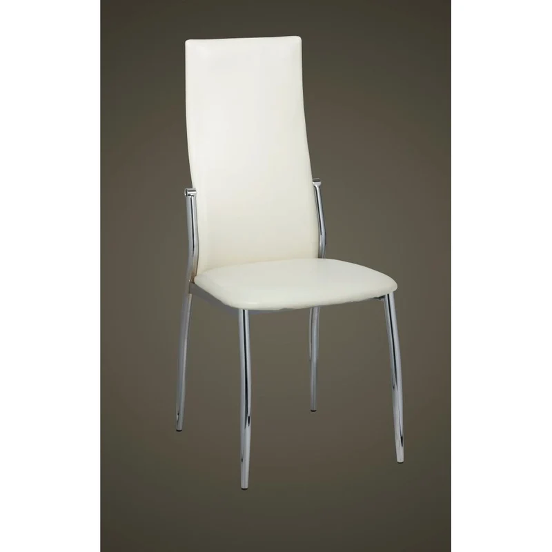 Lot de 4 chaises de salle à manger cuisine design classique en synthétique blanc CDS021265