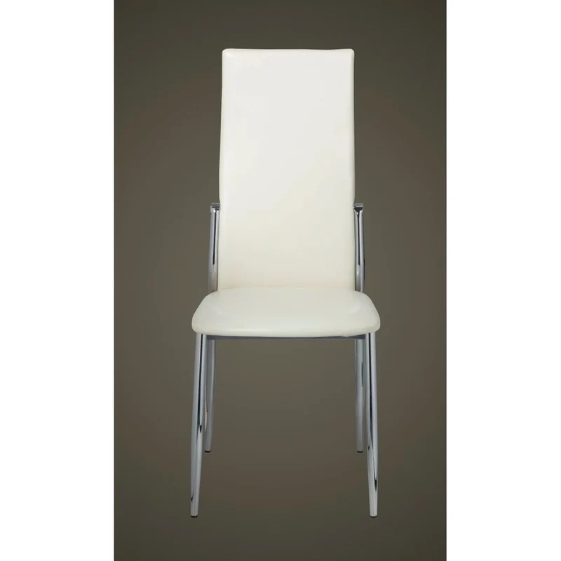 Lot de 4 chaises de salle à manger cuisine design classique en synthétique blanc CDS021265