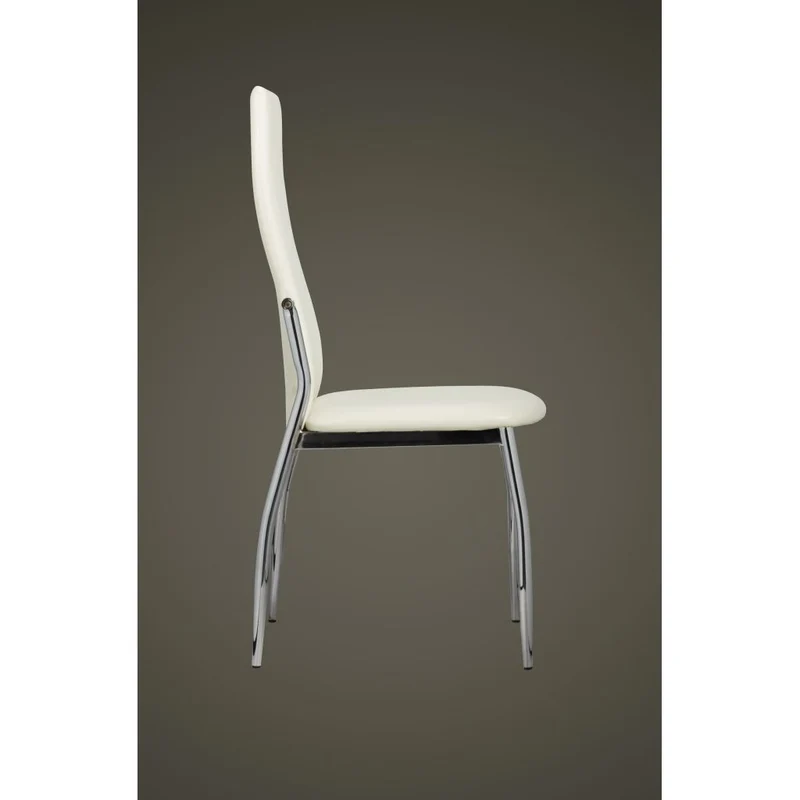 Lot de 4 chaises de salle à manger cuisine design classique en synthétique blanc CDS021265