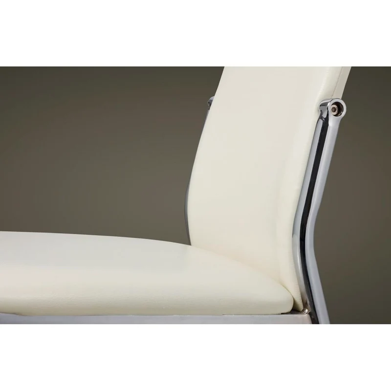 Lot de 4 chaises de salle à manger cuisine design classique en synthétique blanc CDS021265