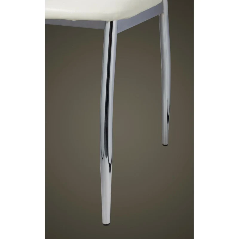 Lot de 4 chaises de salle à manger cuisine design classique en synthétique blanc CDS021265