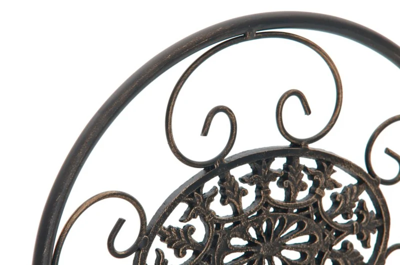 Lot de 2 chaises de jardin pliantes en fer bronze 43 x 50 x 91,5 cm 10_0008106