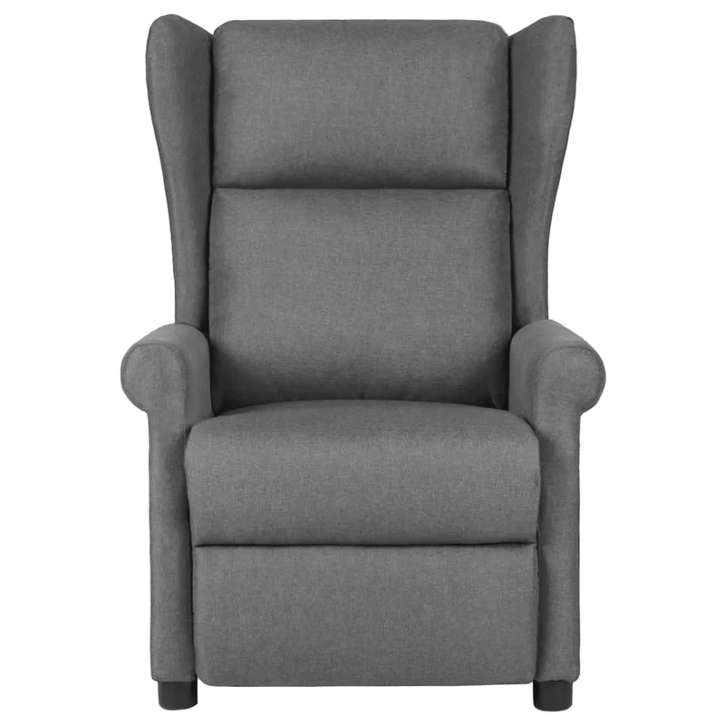 Fauteuil de relaxation avec fonction massage inclinaison manuelle en tissu gris clair DEC029200