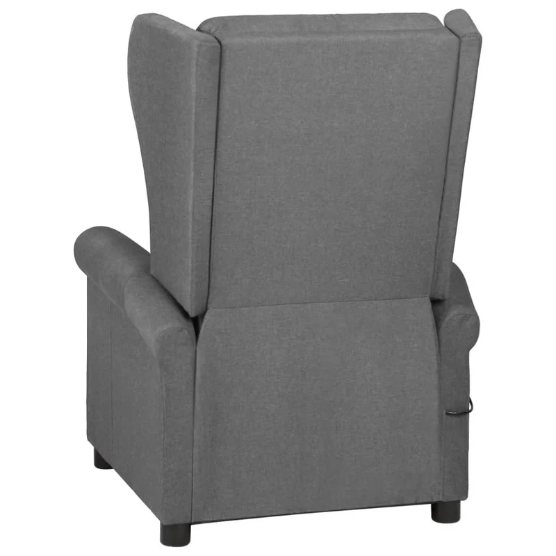 Fauteuil de relaxation avec fonction massage inclinaison manuelle en tissu gris clair DEC029200