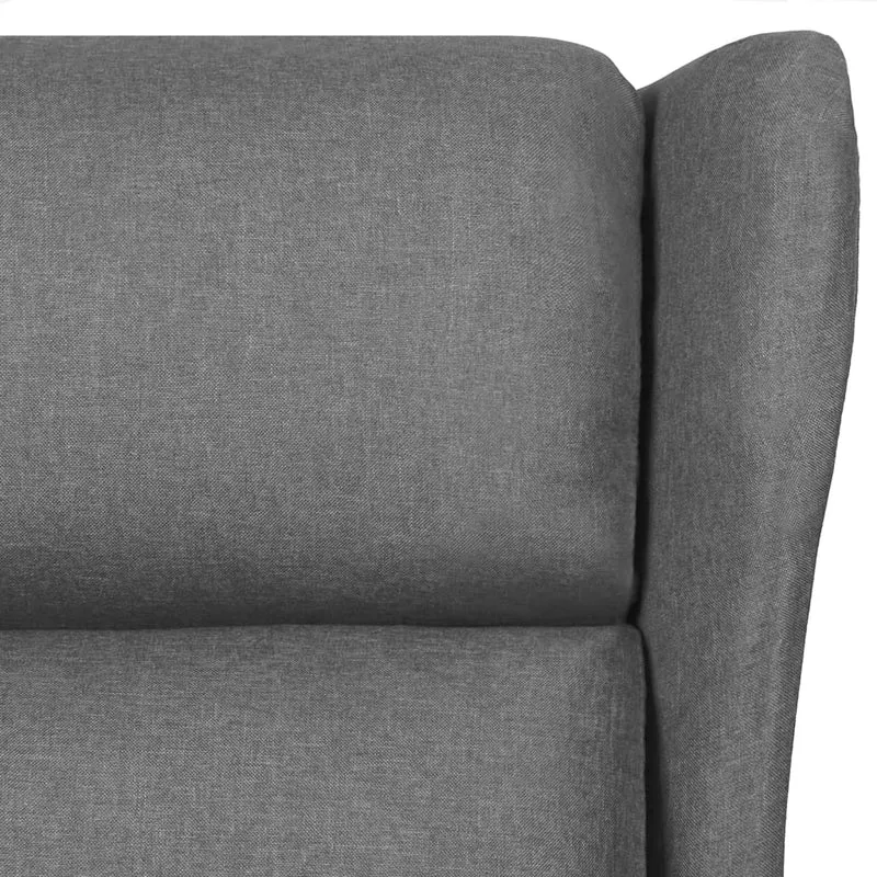 Fauteuil de relaxation avec fonction massage inclinaison manuelle en tissu gris clair DEC029200