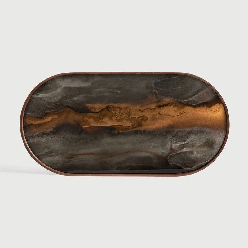 Bronze Organic Glass Tray