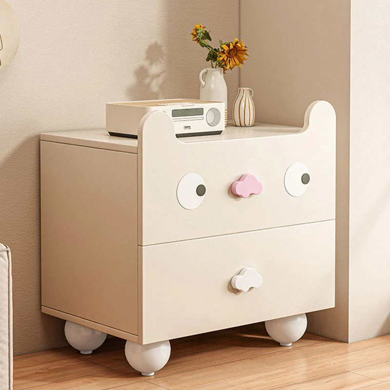 Modern Minimalist Square Rectangular Solid Wood Eco Board Three-ply Plywood Kids Storage Cabinet 2/4/5-Drawer For Living Room