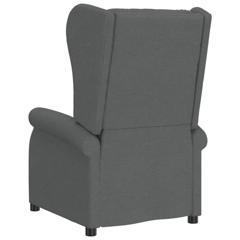 Fauteuil relax TV avec rebord latéral très confortable en tissu gris foncé DEC028617