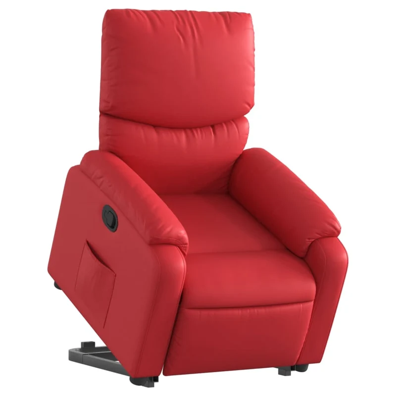 Fauteuil relax TV rembourrage confortable fonction de levage électrique en PVC rouge DEC028170