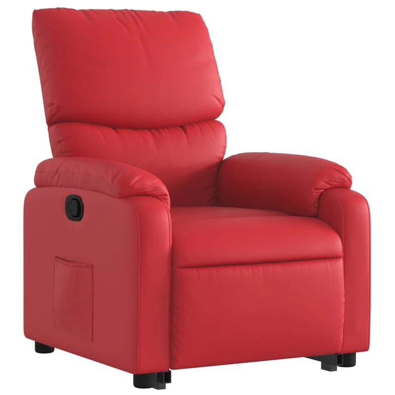 Fauteuil relax TV rembourrage confortable fonction de levage électrique en PVC rouge DEC028170
