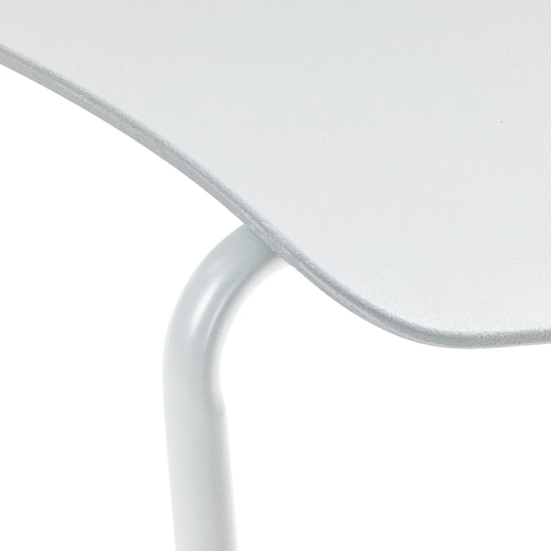Chaise blanche au design épuré – Style contemporain plastique blanc cadre métal blanc 10_0008268