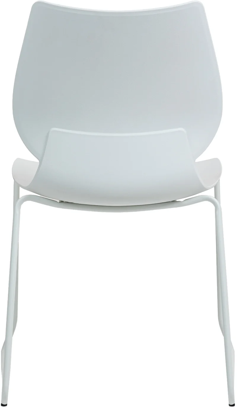 Chaise blanche au design épuré – Style contemporain plastique blanc cadre métal blanc 10_0008268