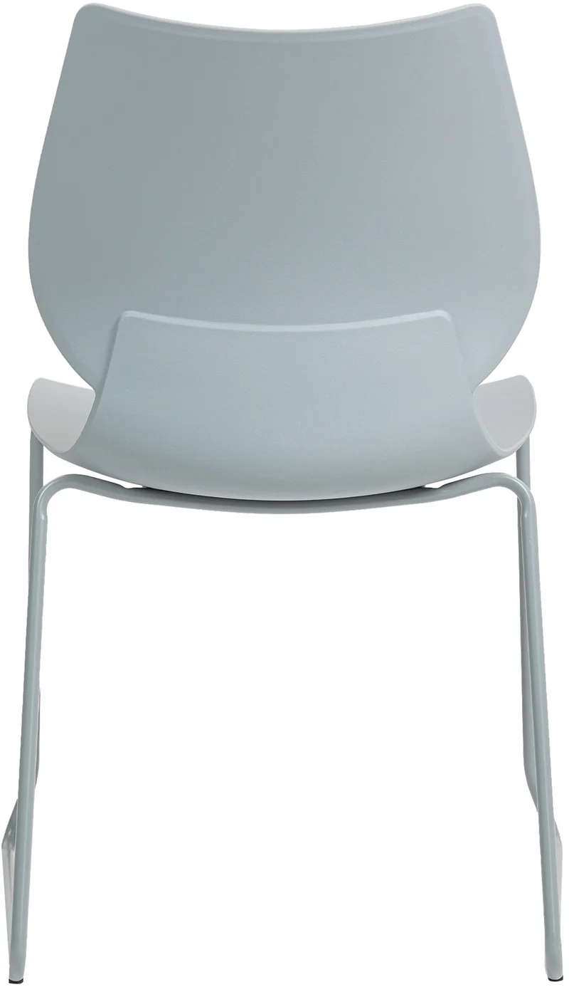 Chaise grise au design épuré – Style contemporain plastique gris cadre métal gris 10_0008267