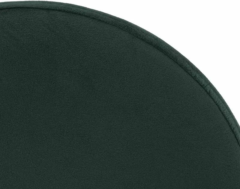 Lot de 2 tabourets de bar avec assise en tissu velours vert et cadre métal blanc TDB10701