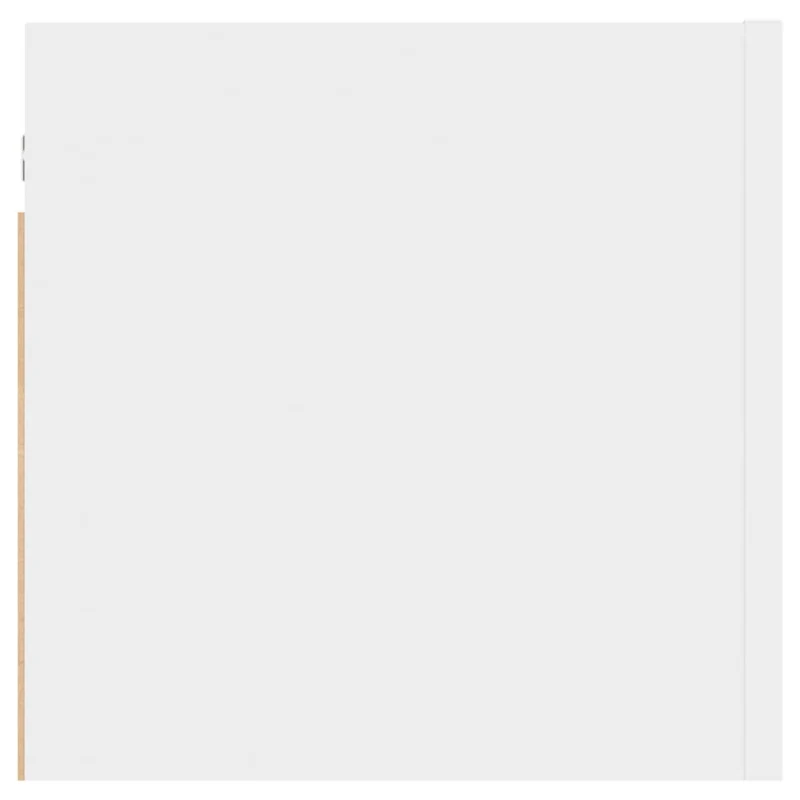 Lot de 2 tables de chevet mural avec compartiment avec porte 30,5 x 30 x 30 cm bois d'ingénierie blanc DEC034849
