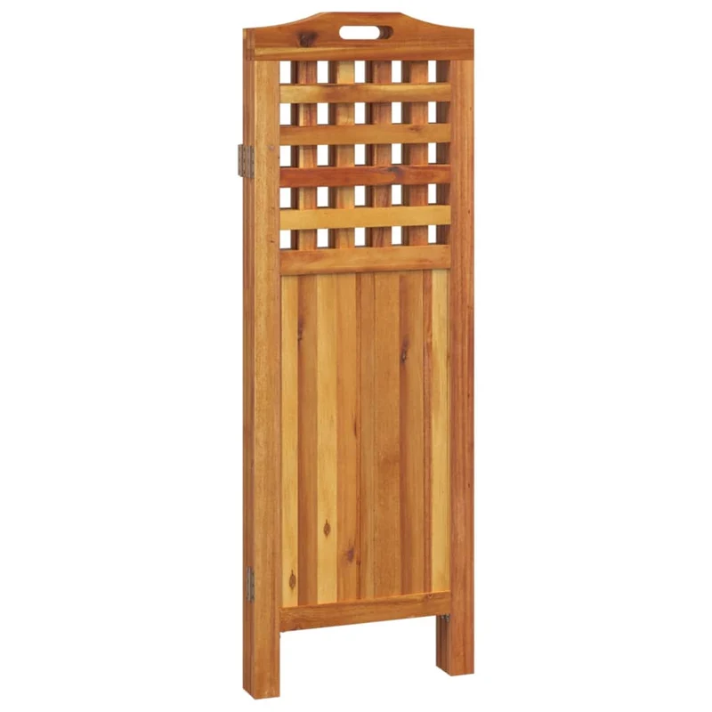 Paravent séparateur de pièce cloison 3 panneaux hauteur 115 cm 121,5 x 2 x 115 cm bois d'acacia marron DEC030717