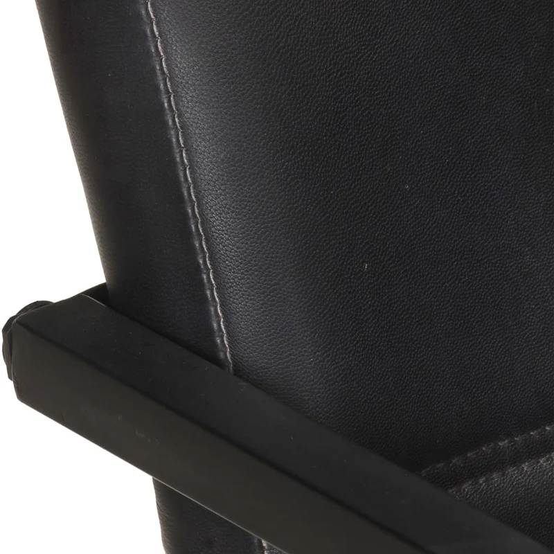 Lot de 4 chaises de salle à manger cuisine cantilever design rétro cuir véritable noir CDS021416
