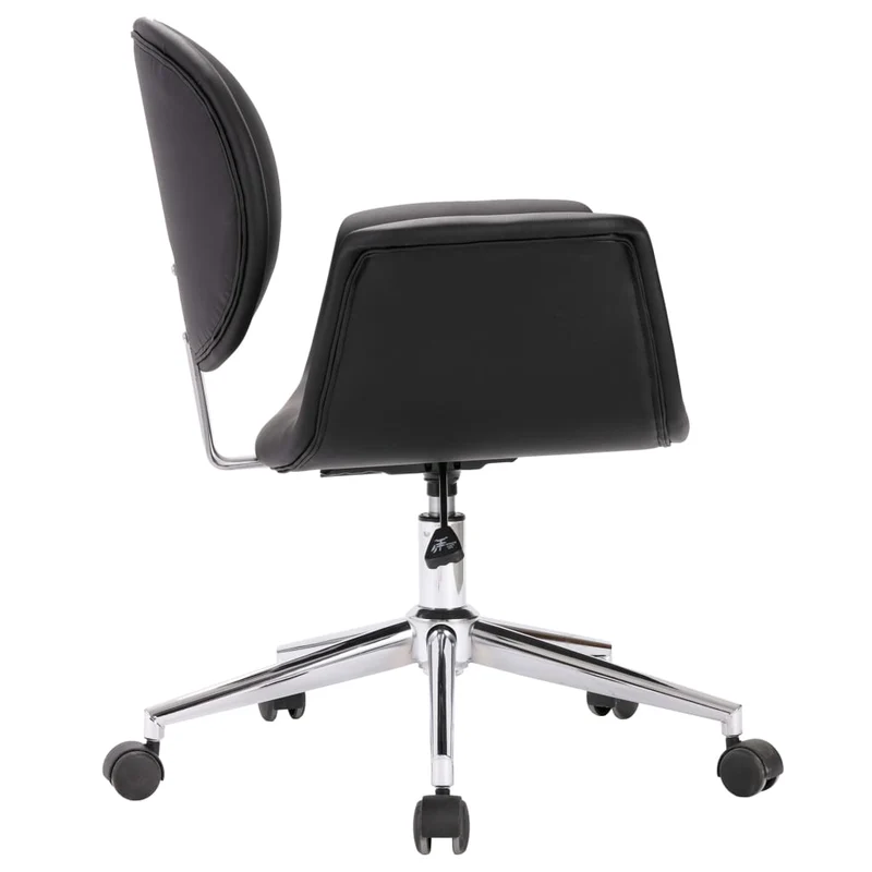 Chaise pivotante de salle à manger design contemporain synthétique noir CDS020098