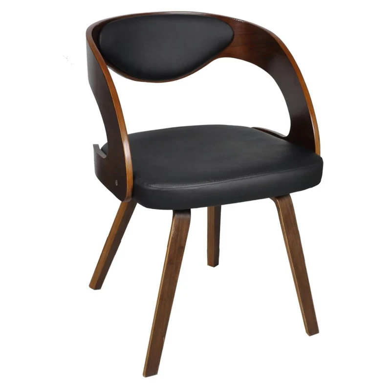 Lot de 6 chaises de salle à manger cuisine design intemporel synthétique marron CDS022590