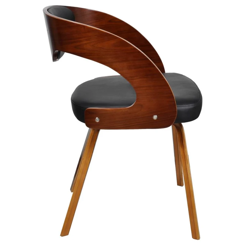 Lot de 6 chaises de salle à manger cuisine design intemporel synthétique marron CDS022590