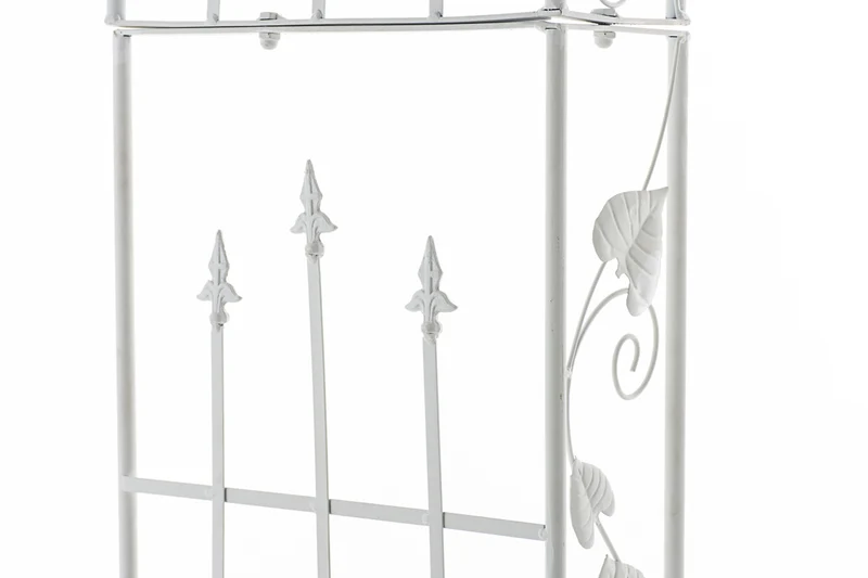 Arche à rosier décoration de de jardin plantes rosiers 247x147 cm en métal blanc 10_0003931