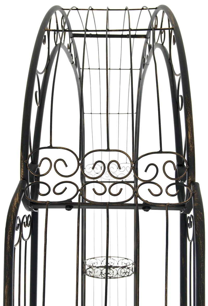 Arche à rosiers arceau support pour plantes grimpantes en métal bronze 10_0003918