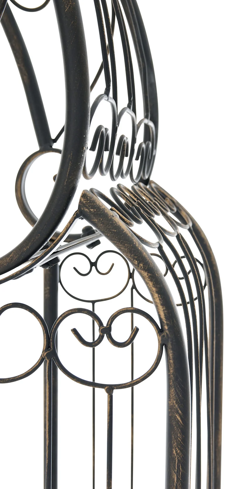 Arche à rosiers arceau support pour plantes grimpantes en métal bronze 10_0003918