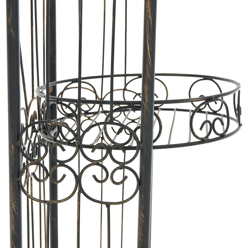 Arche à rosiers arceau support pour plantes grimpantes en métal bronze 10_0003918