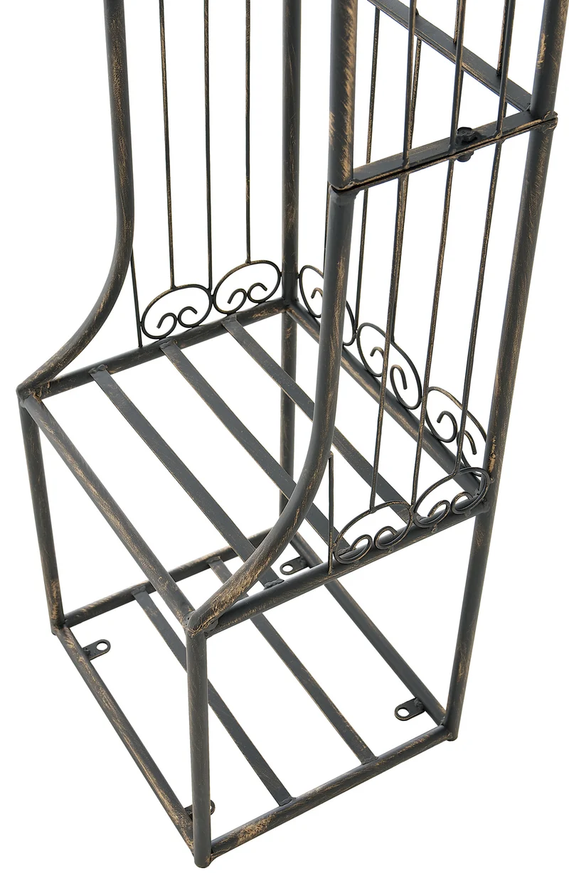 Arche à rosiers arceau support pour plantes grimpantes en métal bronze 10_0003918